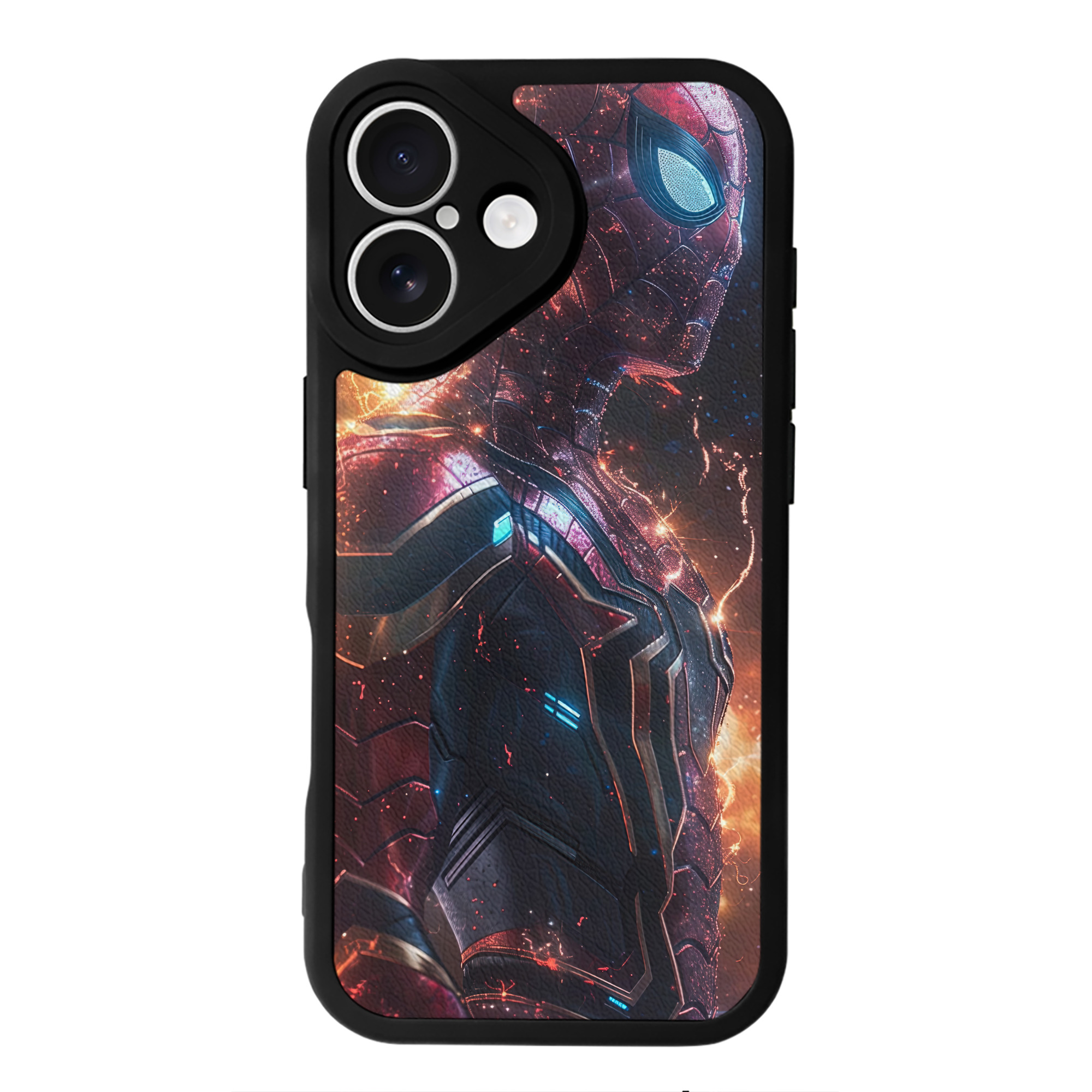 （画像用） Spider Man スパイダーマン 【iPhone 16シリーズ対応】シリコンスマホケース（レザー調） 材質：シリコン